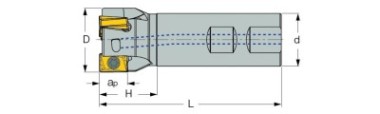 Gowica frezarska ETS D050-03-W20-LN08